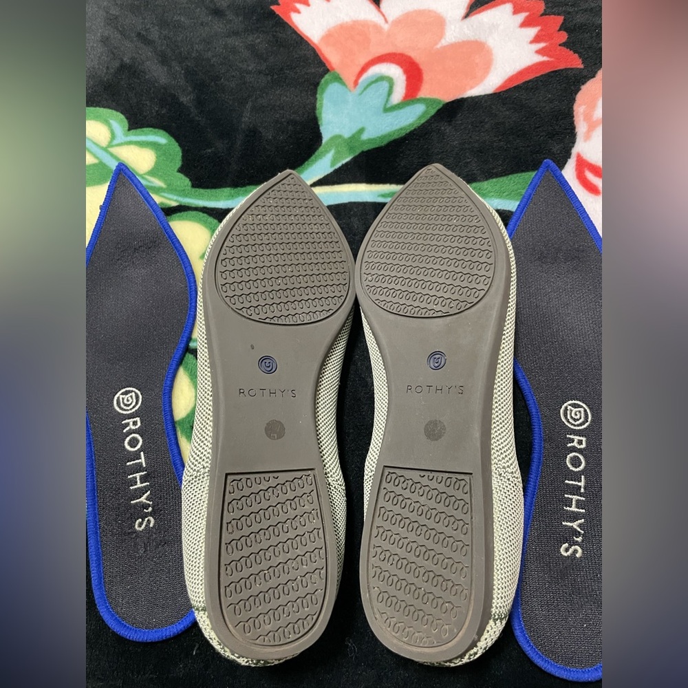 Rothy's Pistachio Python Patterned Pointed Toe Fl… - image 6